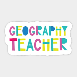 Geography Teacher Gift Idea Cute Back to School Sticker